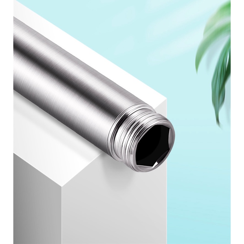 Vòi sen tăng áp inox 304 mờ có lọc nước - chống rỉ sét, sử dụng cho cả nóng lạnh, Tia nước xoáy hình tháp