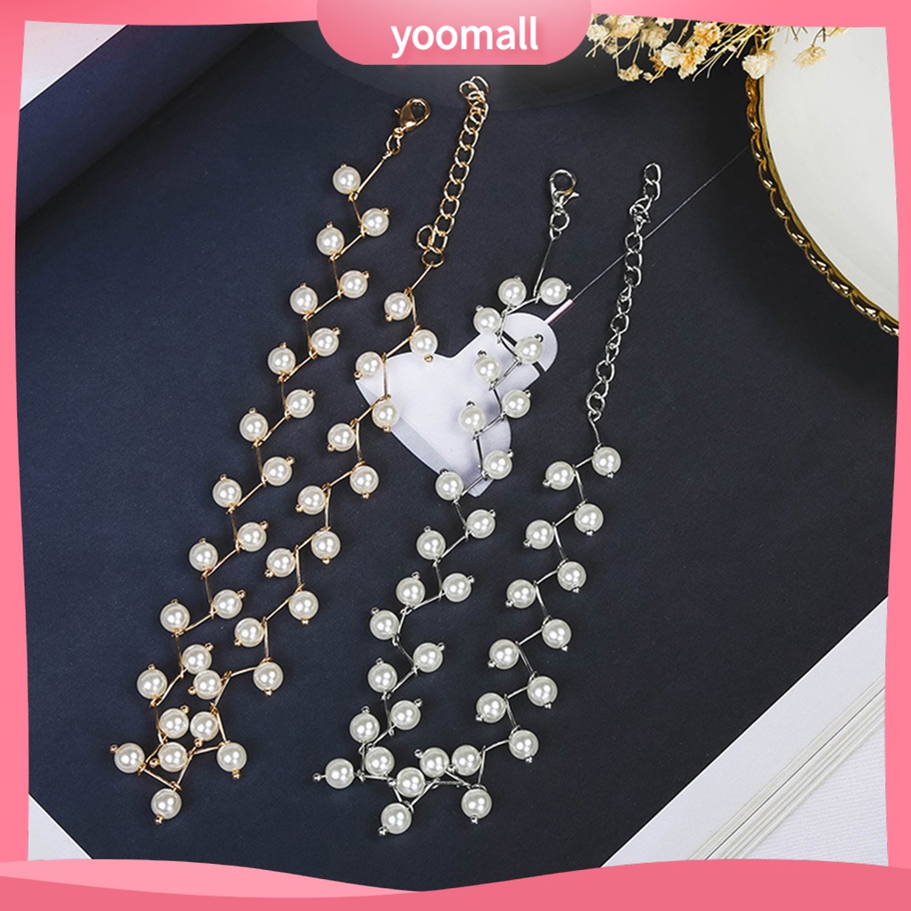 Dây Chuyền Thiết Kế Hai Tầng Đính Ngọc Trai Nhân Tạo Thời Trang Cho Nữ