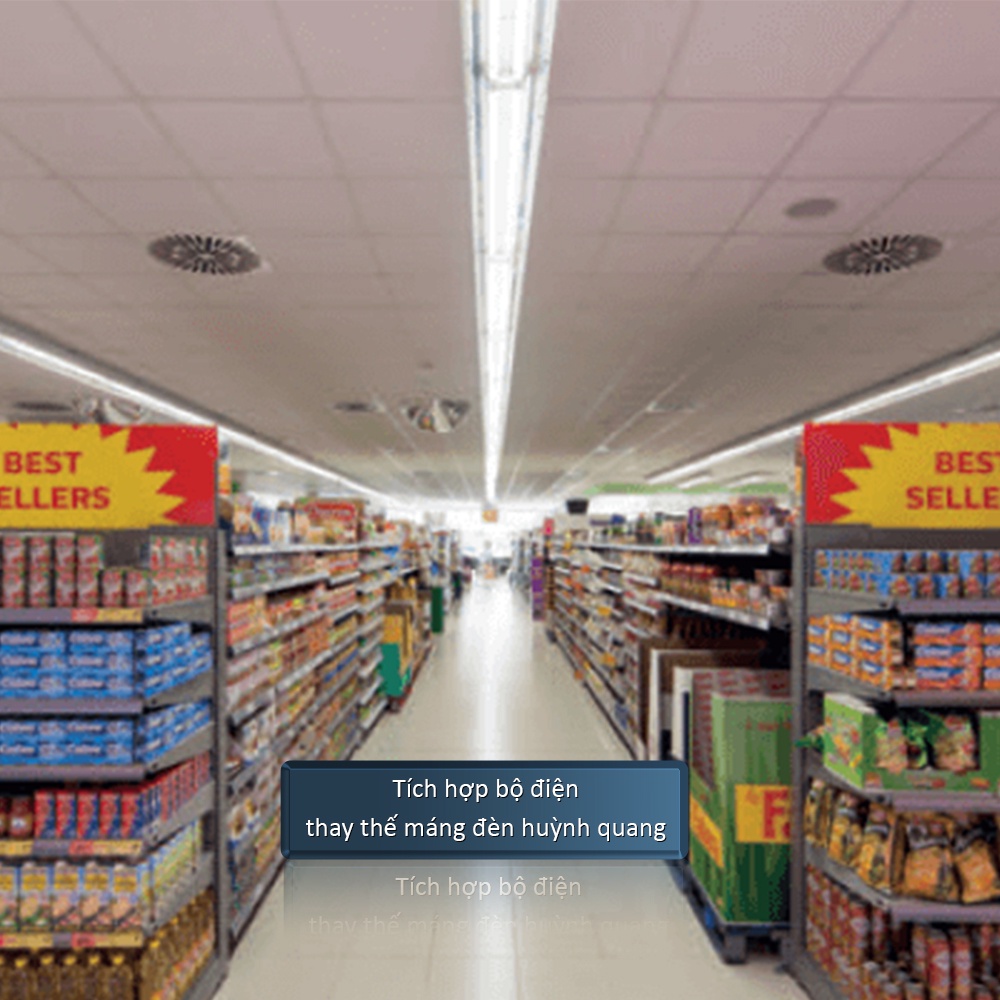Bộ máng đèn Philips LED Batten BN012C LED10/NW L600 T8 G1