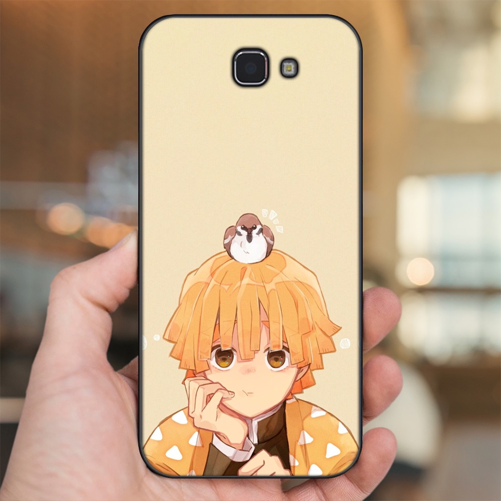 Ốp lưng Samsung J5 Prime, J7 Prime viền đen in hình Zenitsu Kimetsu no Yaiba