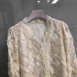 575k áo sơ mi ren tay dài