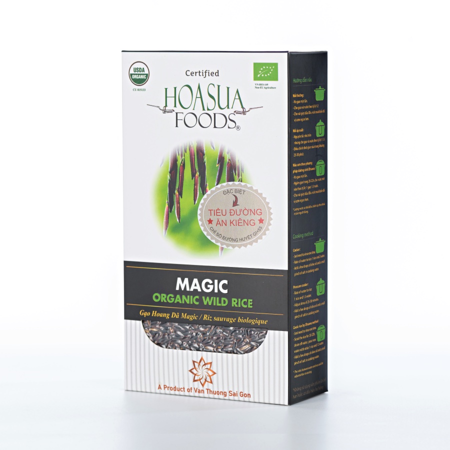 Gạo lứt hữu cơ hoang dã Magic HOA SUA FOODS - mềm xốp hạt dài 1kg
