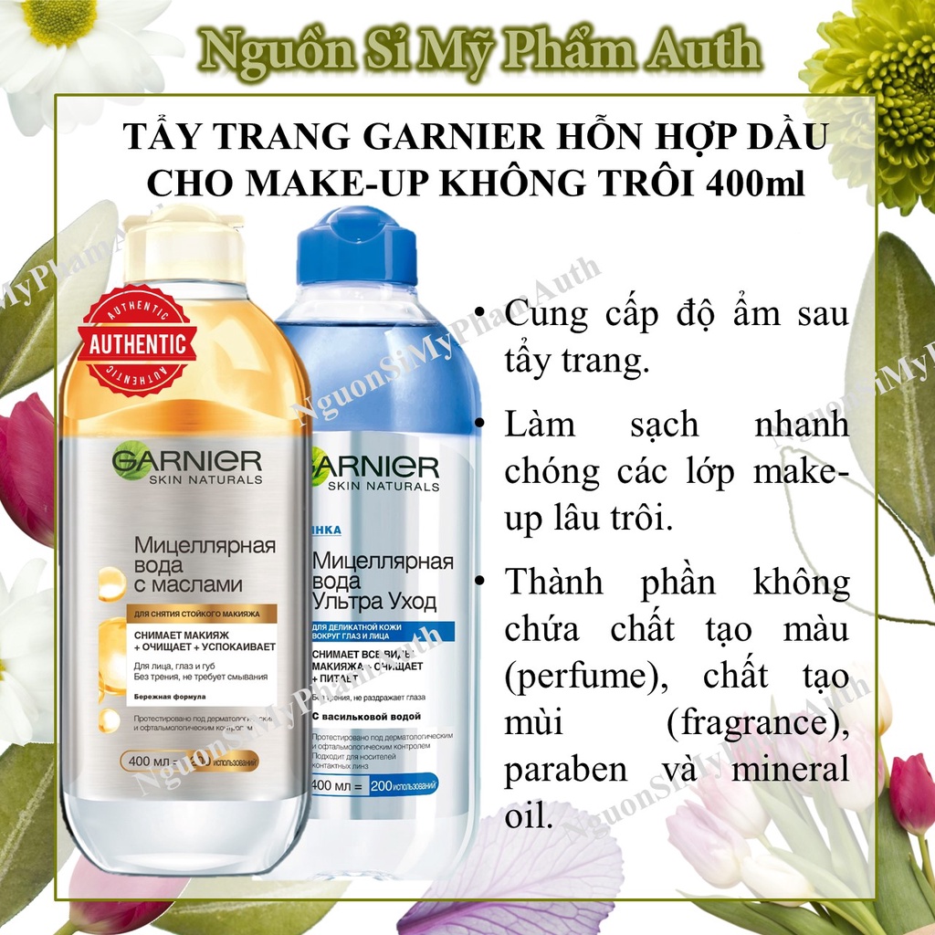 Tẩy trang dạng dầu nước Garnier