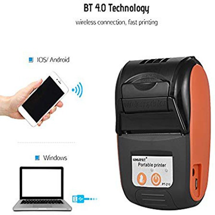 ✟✺☽Máy in hóa đơn bluetooth GOOJPRT PT-210 Hỗ trợ ViettelPay Pro, KiotViet, Sapo, Loyverse,GoViet,Viettelpay.V.V