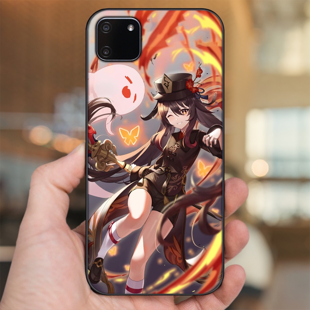 Ốp lưng Realme C11 2020 viền đen in hình Hutao Genshin Impact