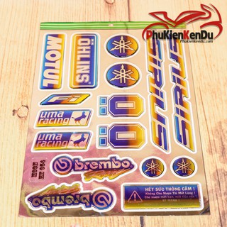 TEM CROM CHỮ NỔI CHO XE SIRIUS [TẶNG KÈM 1 TEM STICK]
