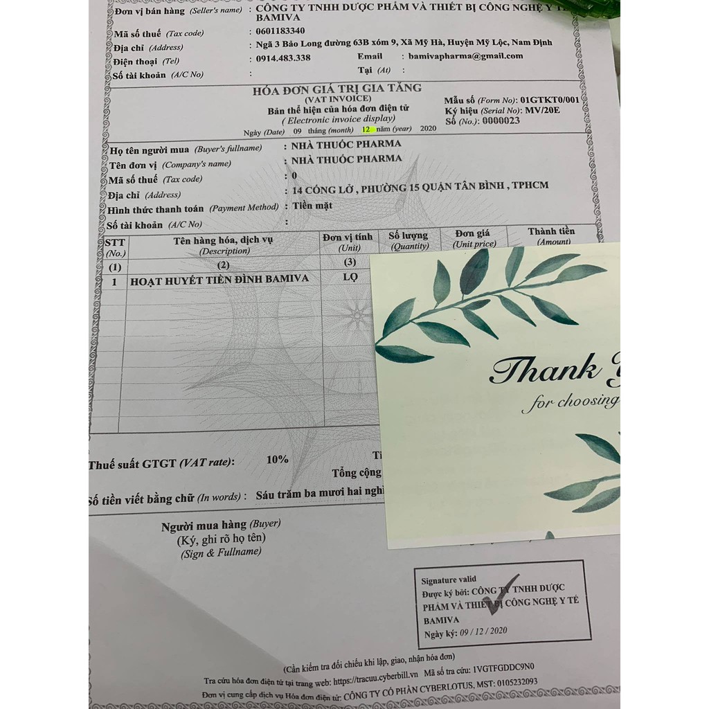 HOẠT HUYẾT DƯỠNG NÃO BAMIVA