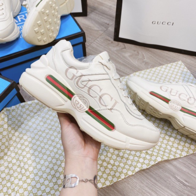Giày thể thao sneaker G U C C I phối chữ vip fullbox bill túi giấy
