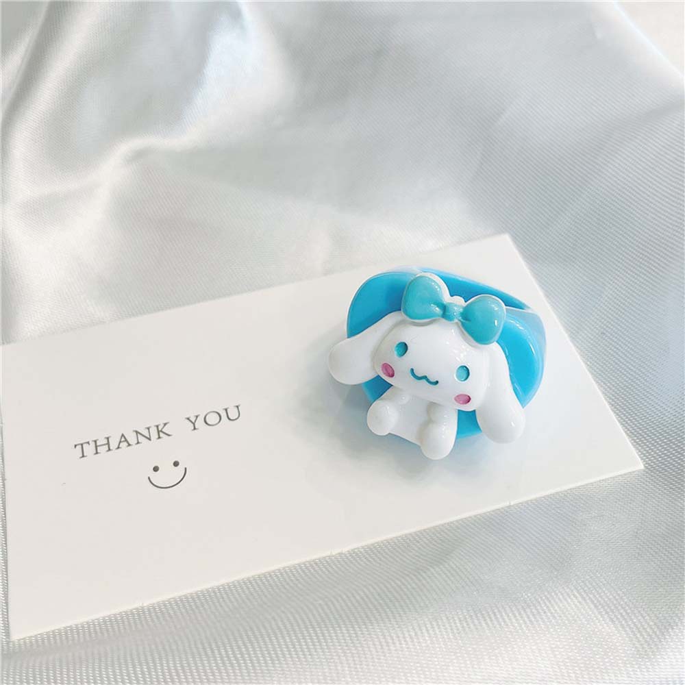 Nhẫn nhựa resin hình động vật xinh xắn đáng yêu nhiều màu sắc cho nữ