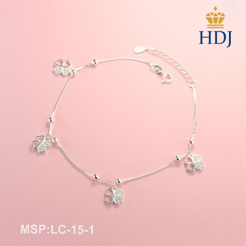 Vòng Đeo Chân,Lắc chân bạc nữ cỏ 4 lá may mắn trang sức cao cấp HDJ mã LC-15-1 Hàng Chính Hãng | BigBuy360 - bigbuy360.vn