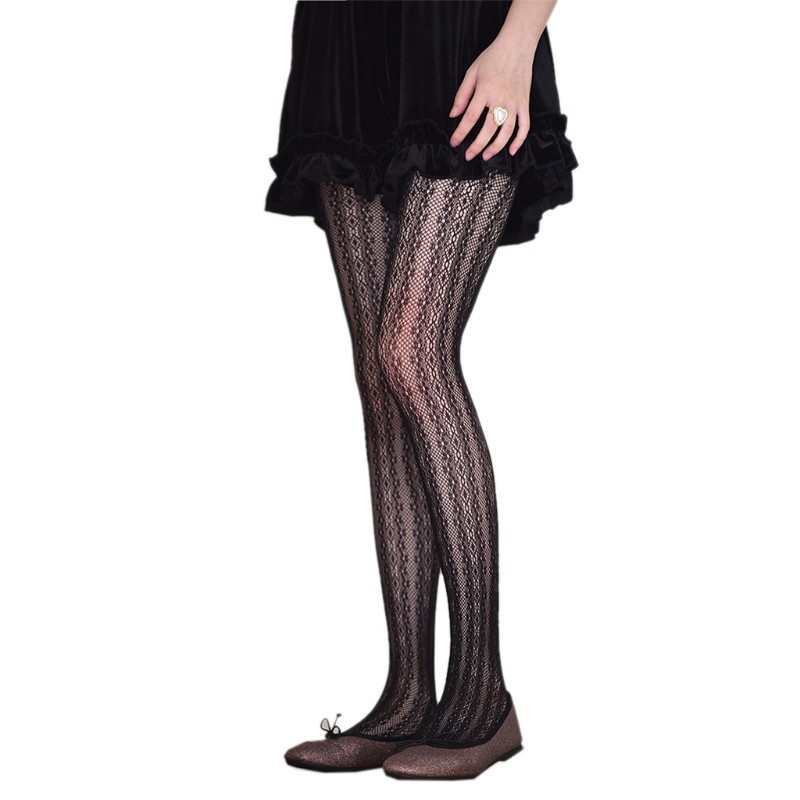 Quần Tất Lưới Phối Ren Phong Cách Lolita Quyến Rũ Cho Nữ