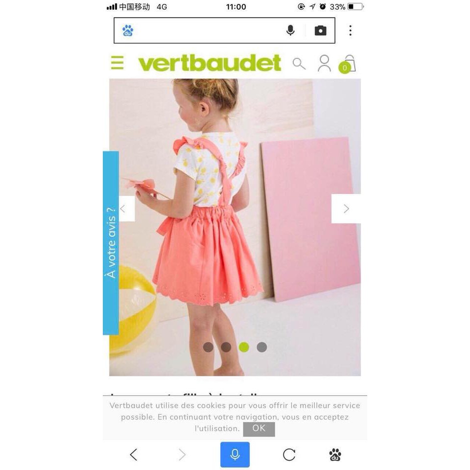 Yếm váy Vertbaudet