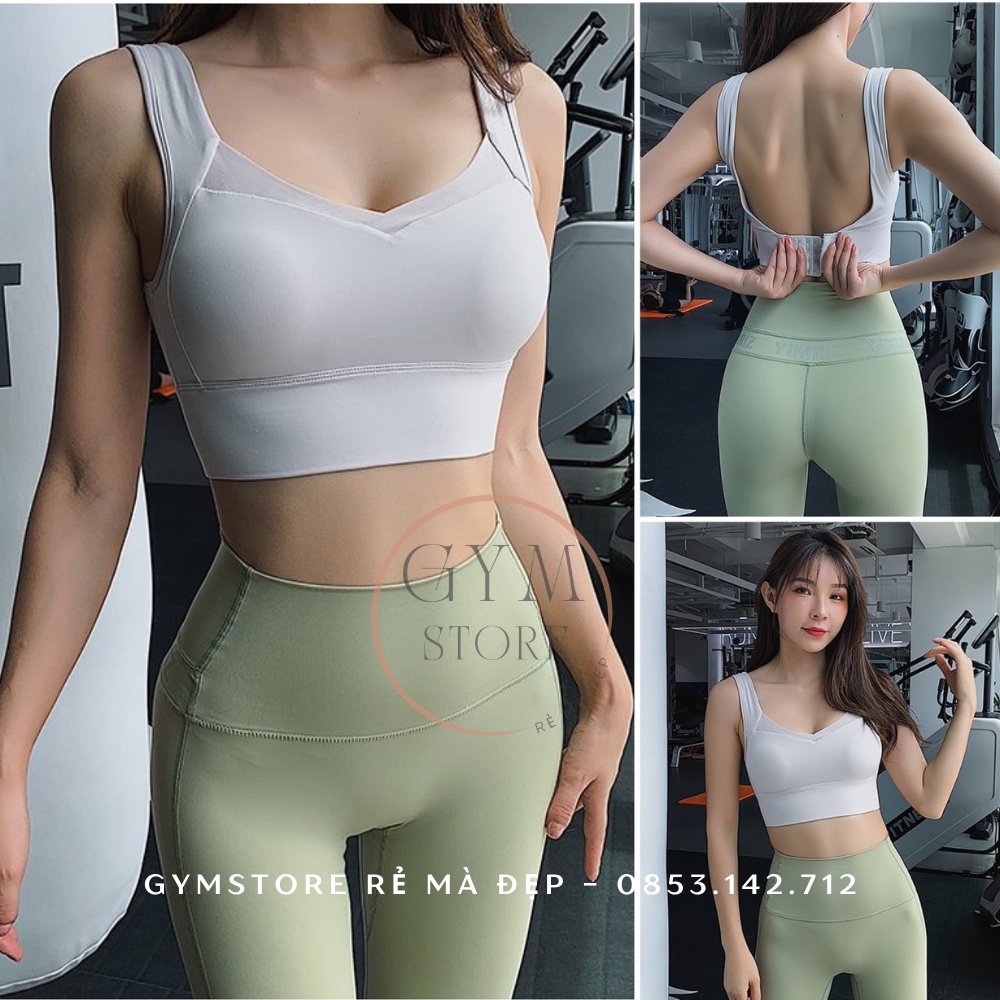 Áo Bra Hai Dây Croptop CÓ MÚT Thể Thao Nữ Tập Gym Yoga ❤️𝑯𝑨̀𝑵𝑮 𝑿𝑰̣𝑵❤️ Thun Poly Móc Cài Thoáng Mát Tôn Dáng 𝐆𝐘𝐌𝐒𝐓𝐎𝐑𝐄 401