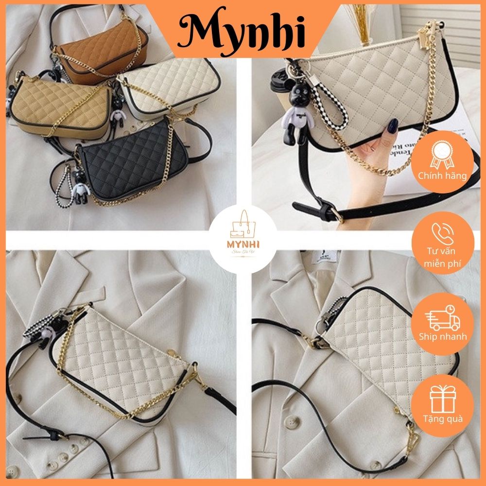 Túi Xách Tay, Túi Đeo Chéo Chần Trám Dập Nổi Phù Hợp Đi Chơi, Dạo Phố SMN285