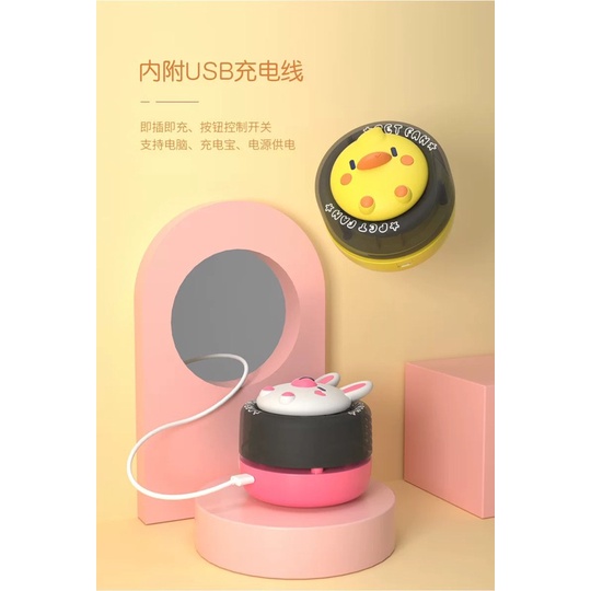 Quạt Mini Đeo Cổ Dây Chuyền Thú Cưng Siêu Dễ Thương, Có Dây Sạc Tiện Lợi( Hàng có sẵn)