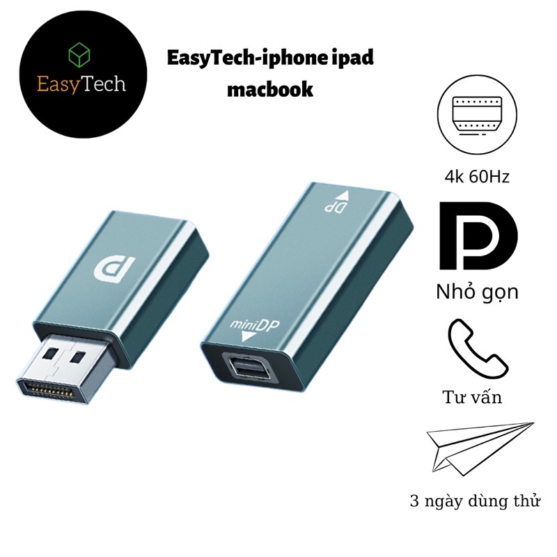 Cổng chuyển mini Display port ra DP, miniDp to DP