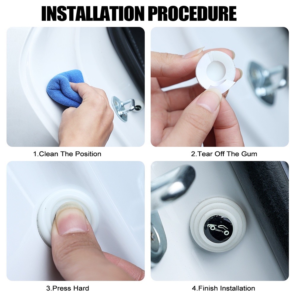 Bộ 10 Miếng Đệm Silicone Gắn Cửa Xe Hơi Chống Va Đập