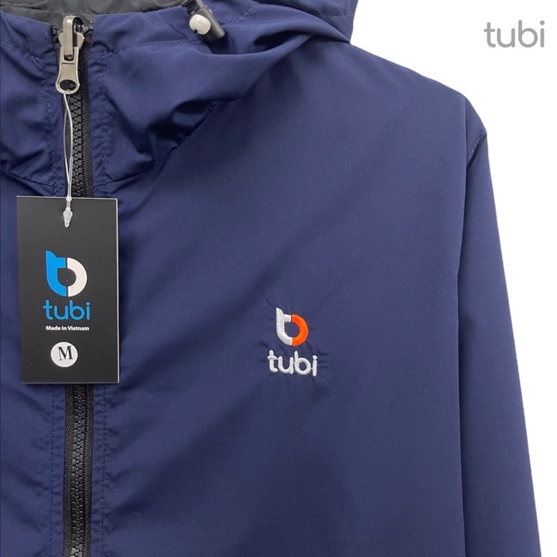 Áo khoác tubi 4 túi Nón Liền Màu Xanh Đen