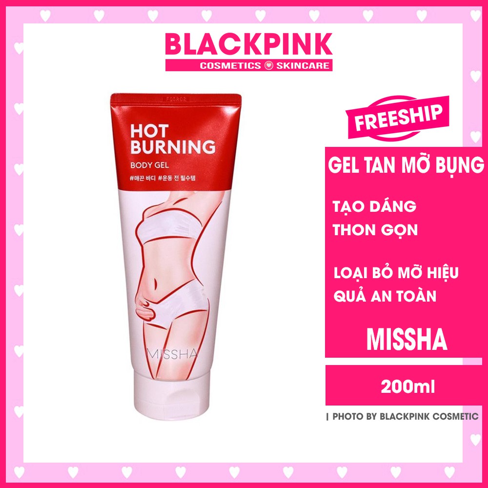 Gel Tan Mỡ Bụng Missha Hot Burning Body Gel 200ml - Tạo dáng thon ngọn