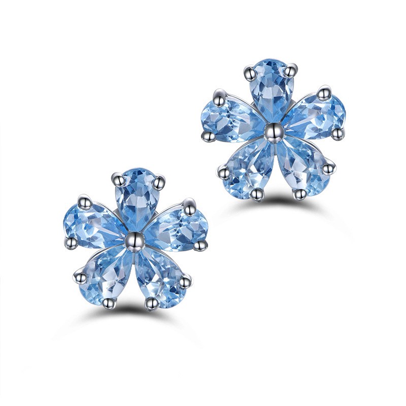 Khuyên Tai Nữ Trang Đính Ngọc Thời Trang Sang Trọng