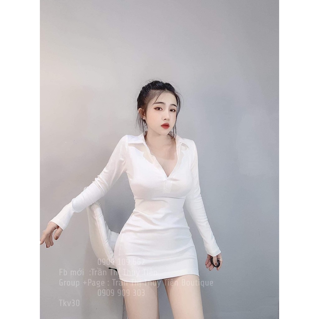 [MẪU MỚI] Đầm Body Cổ Trụ Tay Dài Thun Borip Thích Hợp Mặc Đi Tiệc Đi Làm Đi Chơi Phù Hợp Với Mọi Phong Cách | BigBuy360 - bigbuy360.vn