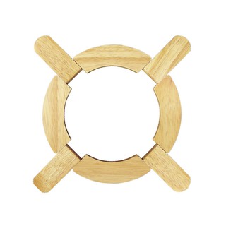 Rế lót nồi  tròn mở rộng (R6609731) - Kích thước: 18.2 x 18.2 x 1.2 cm - Gỗ tự nhiên