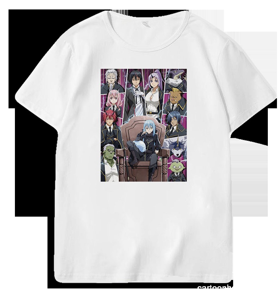 That Time I Got Reincarnated as a SlimeT shirt  Cartoon Tee Family Matching T-shirt Mommy/daddy and Kids Printed Graphic Short Sleeves T-Shirt Children Boys Girls Summer