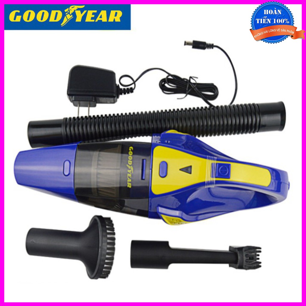 Máy hút bụi cầm tay không dây hút khô và ướt, thương hiệu cao cấp Goodyear GY-2897 - Bảo hành 12 tháng