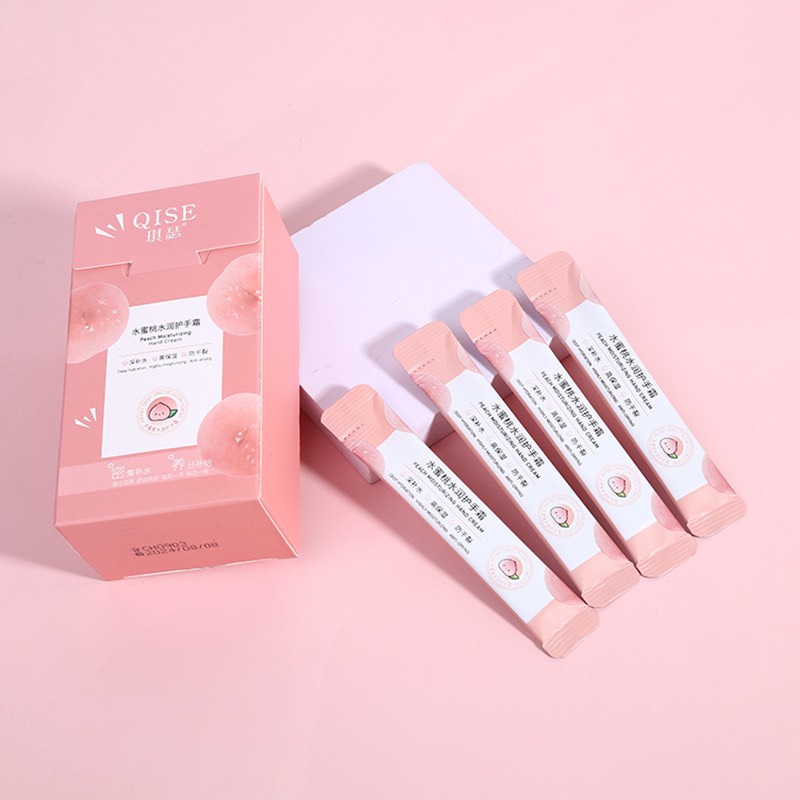 1 Hộp 20 Gói Kem dưỡng da tay Qise chiết xuất đào nguyên chất dưỡng ẩm chống khô da hàng nội địa Trung LYYOGA A90.