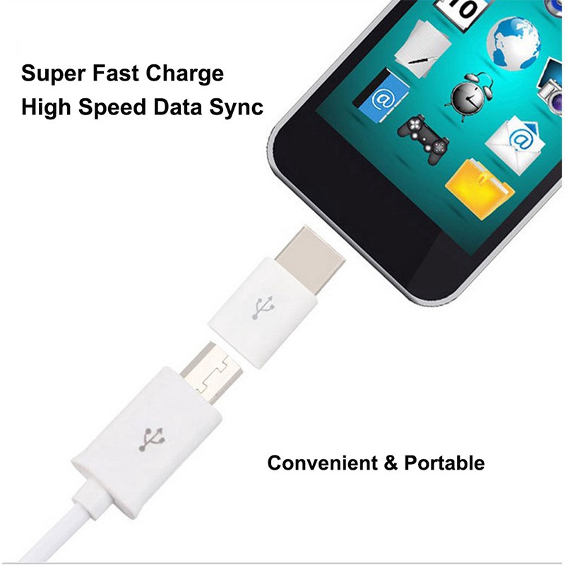 Đầu chuyển đổi từ cổng micro USB sang giắc cắm Type-C dùng cho điện thoại Android Huawei Xiaomi Samsung OPPO