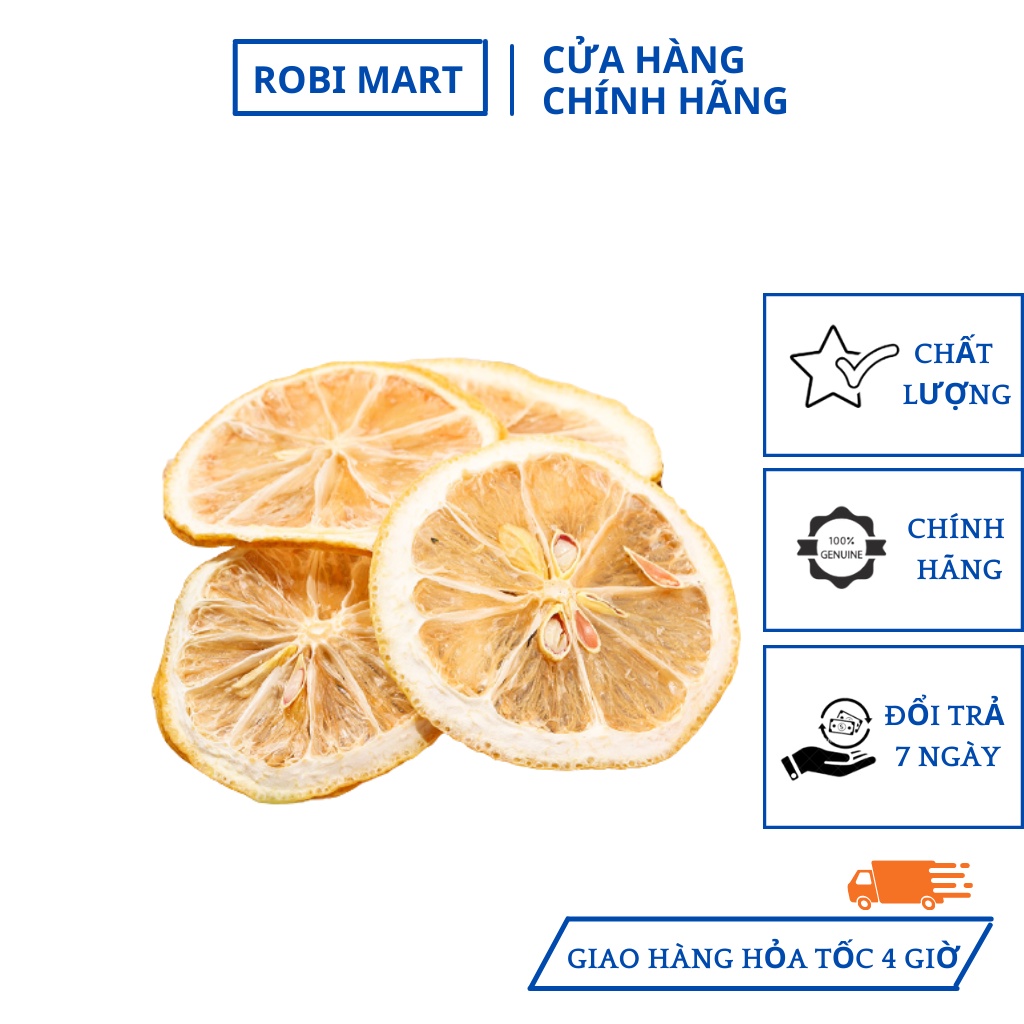 Chanh sấy lạnh thái lát Robi Mart gói 20gr lát đẹp - Hàng loại 1 chính hãng