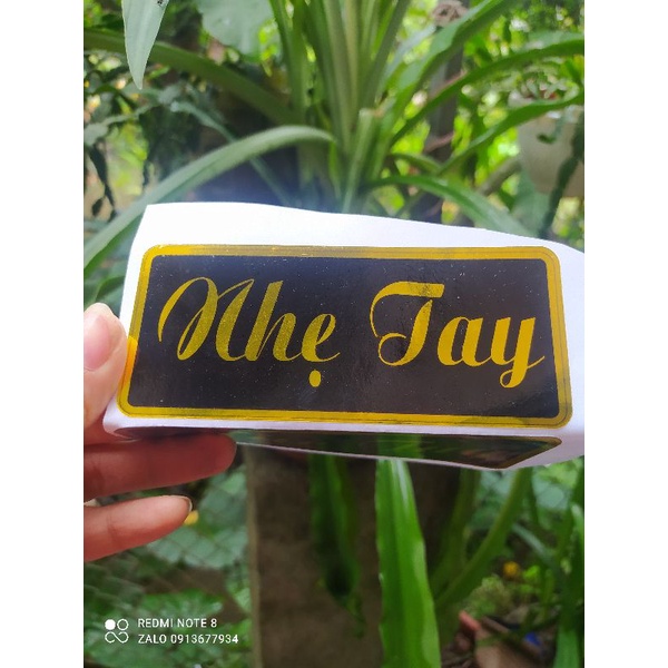 Tem chữ nhẹ tay mạ in decal mạ crom vàng đồng