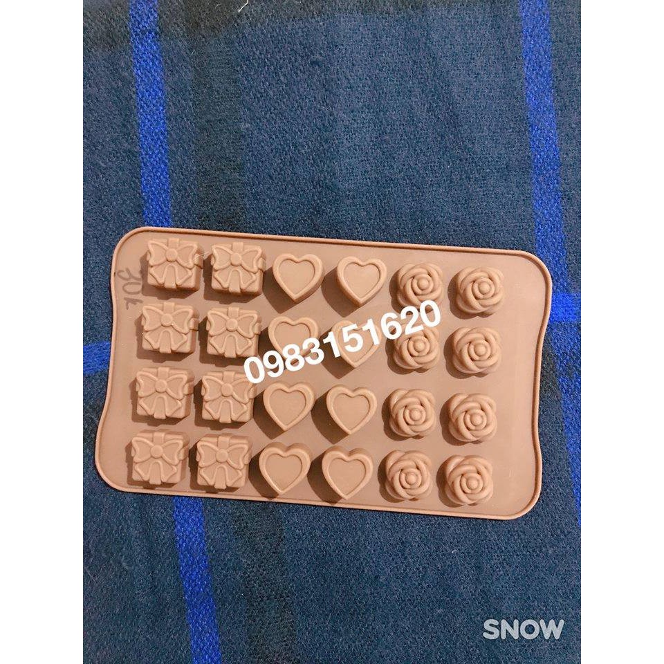 Khuôn silicon làm socola handmade