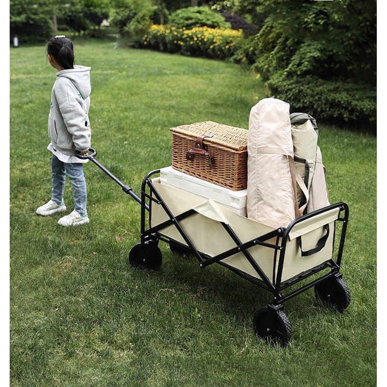 gấp gọn, xe kéo đẩy cắm trại du lịch đa năng tải trọng 120kg - hadacamp