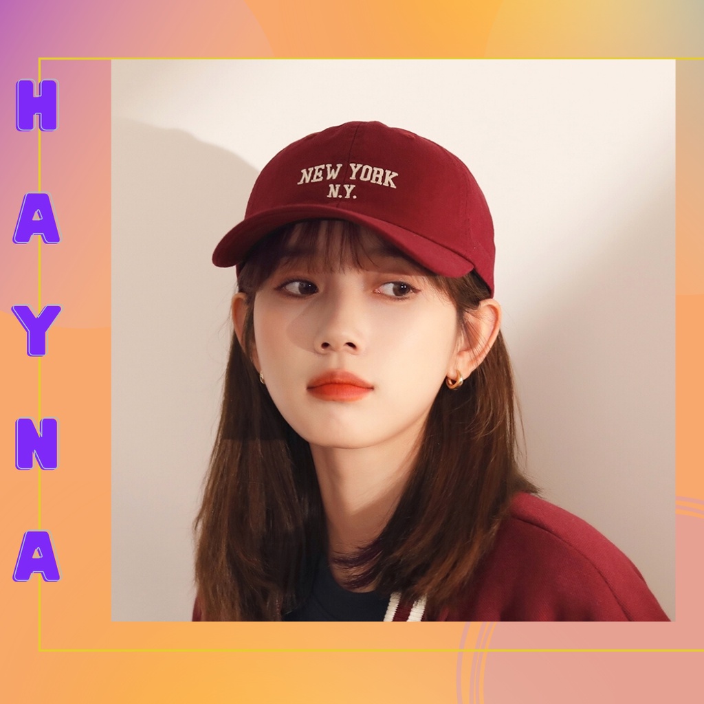 Mũ lưỡi trai, nón kết chữ NewYork, phong cách Ulzzang, Hayna Hats M13