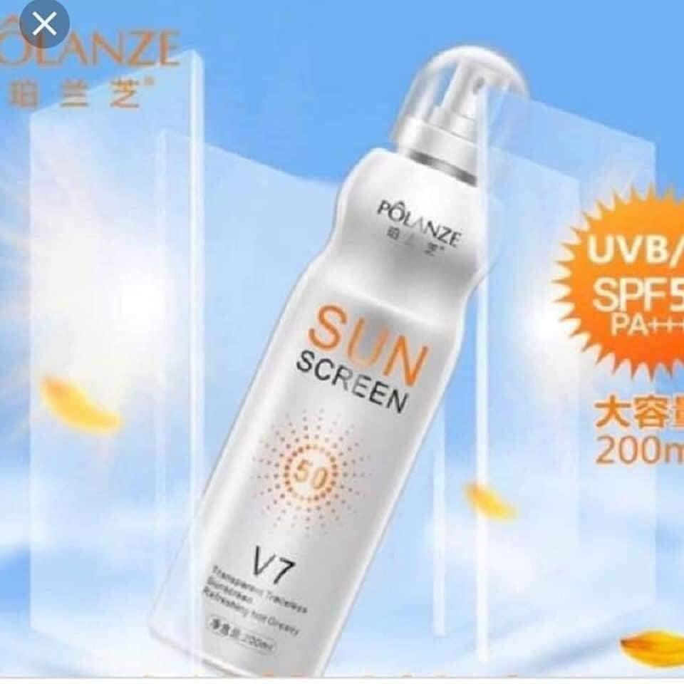 Xịt chống nắng SUN SCREEN V7 3in1 siêu tiện dụng