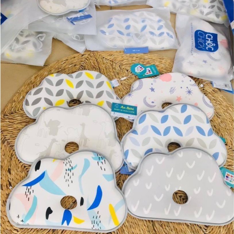 Gối lõm cao su, chống bẹt đầu hình đám mây dùng cho bé.