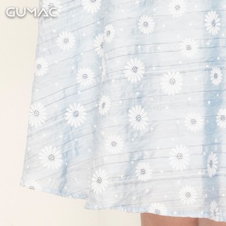 Đầm hoa phối cổ trắng GUMAC DA9103