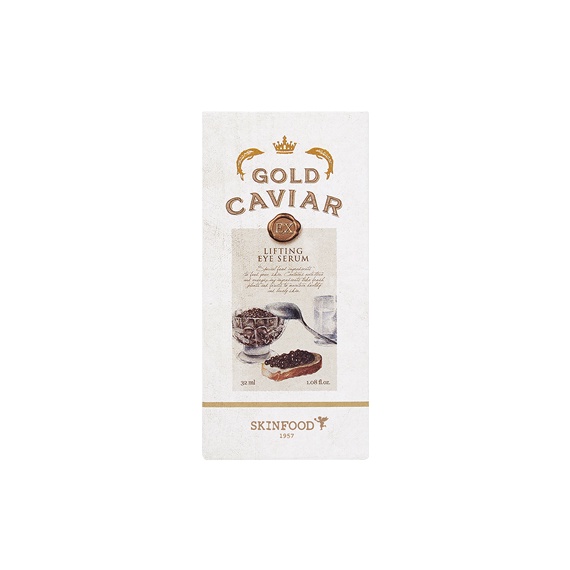 [SKINFOOD] Gold Caviar EX Lifting &amp; Moisturizing Eye Serum 32ml / Gold with Nourishing Eye Essence for Dry, Sagging, and Aging Skin / Skin Elasticity