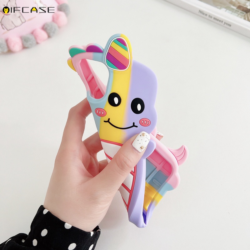Ốp Điện Thoại Silicon Họa Tiết Khủng Long 3D Cho iPhone 13 12 11 Pro Max XS Max XR X 7 8 Plus