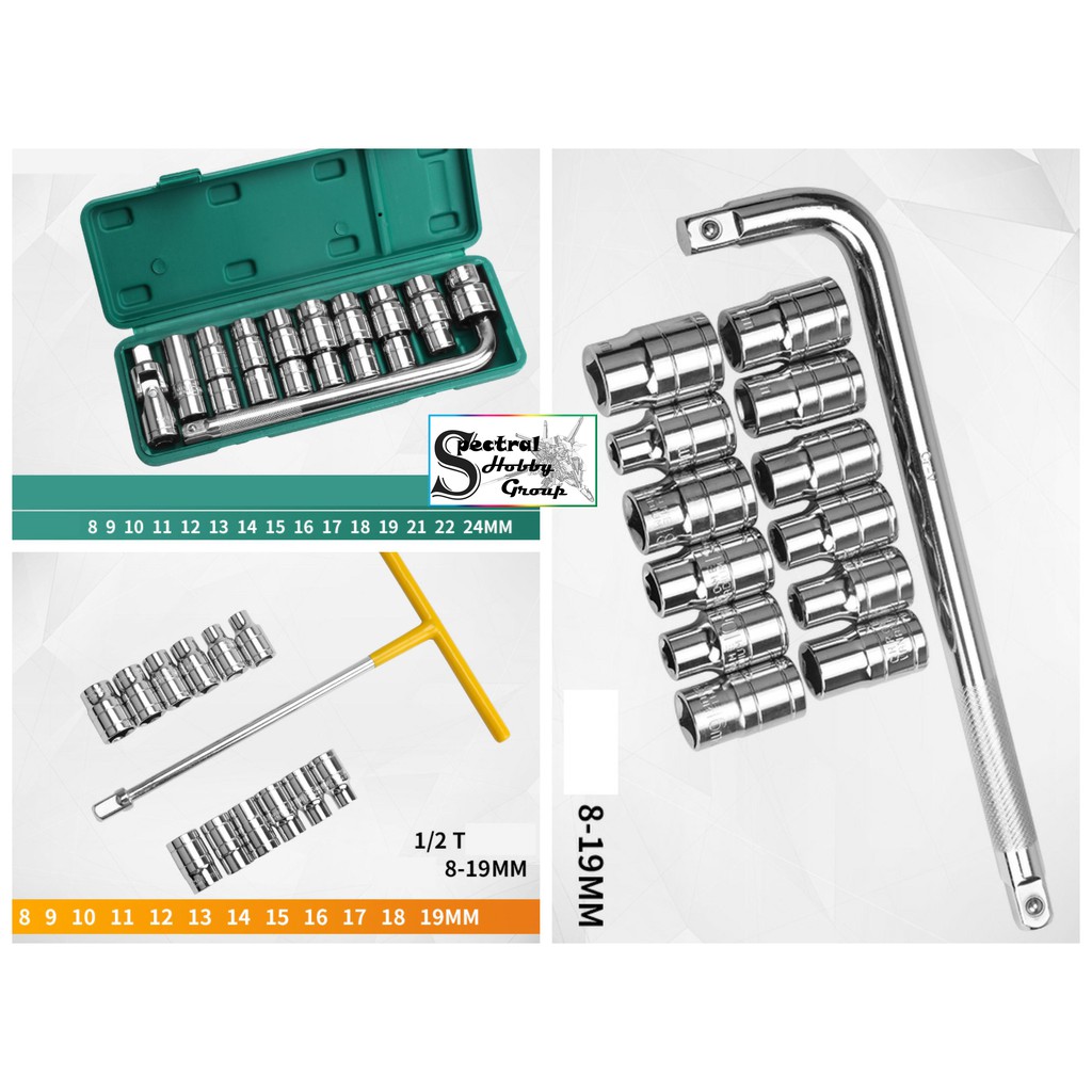 Bộ khẩu cờ lê chữ T 8-24mm chất lượng cao T-shaped Socket Wrench Repair Tool