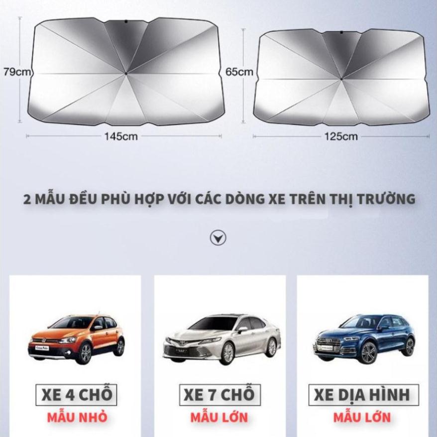 [Giảm 50%]  Ô Che Nắng Kính Lái Xe Ô tô - Bảo vệ nội thất ô tô - Dù che nắng kính lái xe hơi- chống tia UV