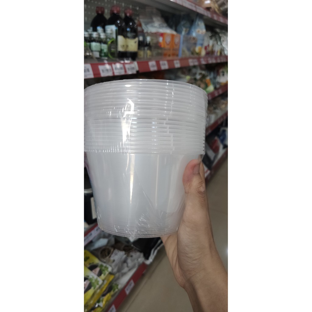 Set 10 Hộp Nhựa Tròn Đựng Thực Phẩm