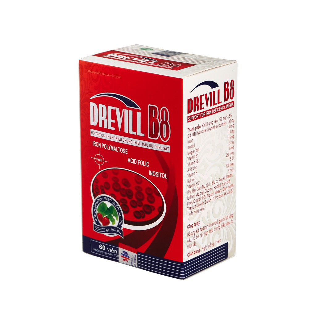 (CHÍNH HÃNG) VIÊN UỐNG BỔ MÁU DREVILL B8 VỈ | BigBuy360 - bigbuy360.vn