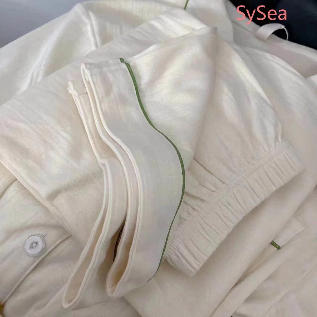 Bộ Đồ Ngủ Kiểu Pháp Thiết Kế Đơn Giản Thời Trang Mùa Thu Cho Nữ