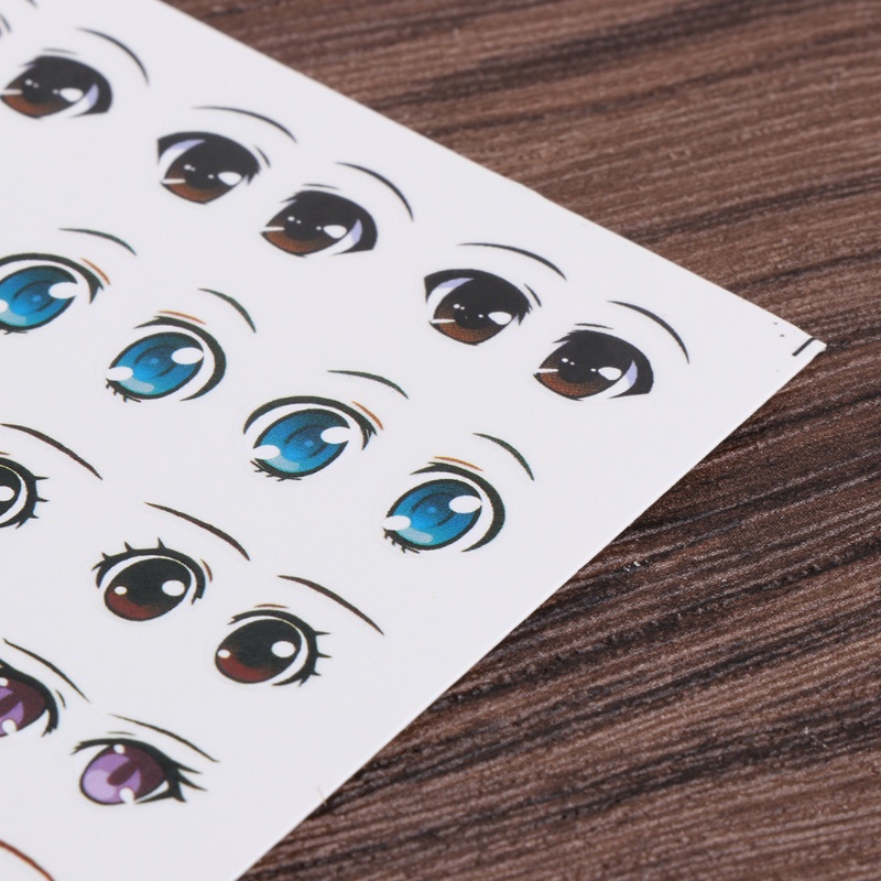 Miếng Dán Hình Khuôn Mặt Búp Bê Hoạt Hình Bằng Đất Sét