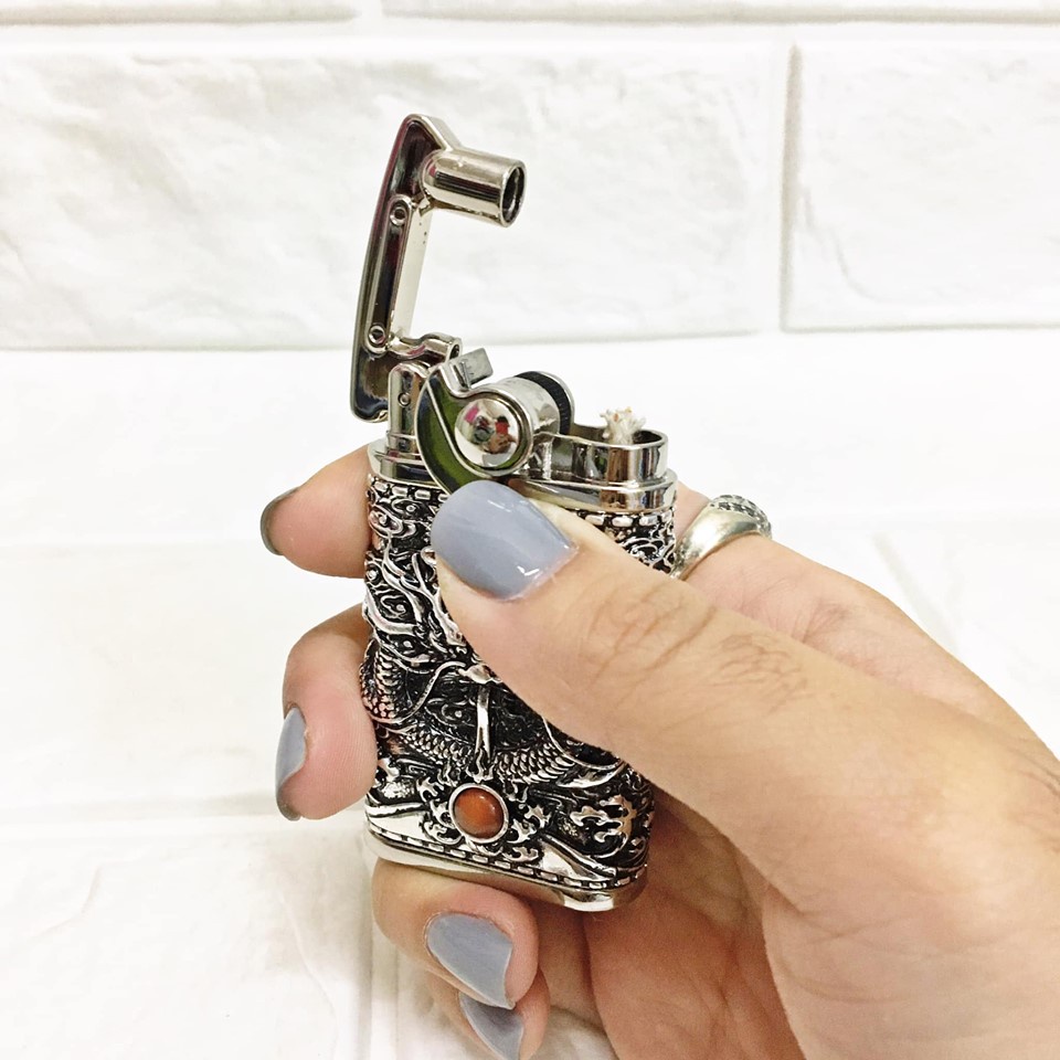 Hột-Quẹt Bật-Lửa X-ăng Đá CF018R Đẹp Độc Lạ Động Cơ Kiểu Mới - Sang Trọng Cao Cấp