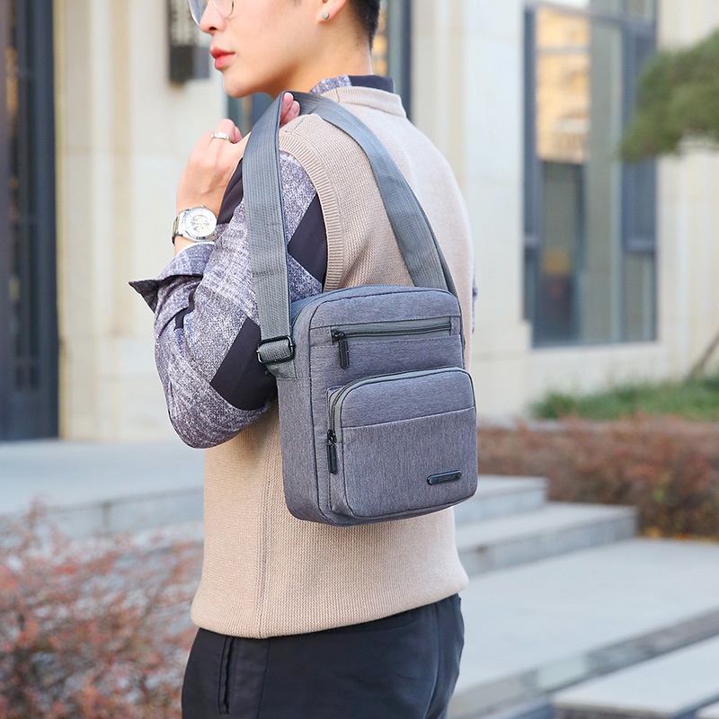 Túi Đeo Chéo Nam Nữ Vải OxFord Cao Cấp Nhiều Ngăn Chống Thấm Nước, Phong Cách Thời Trang Hàn Quốc