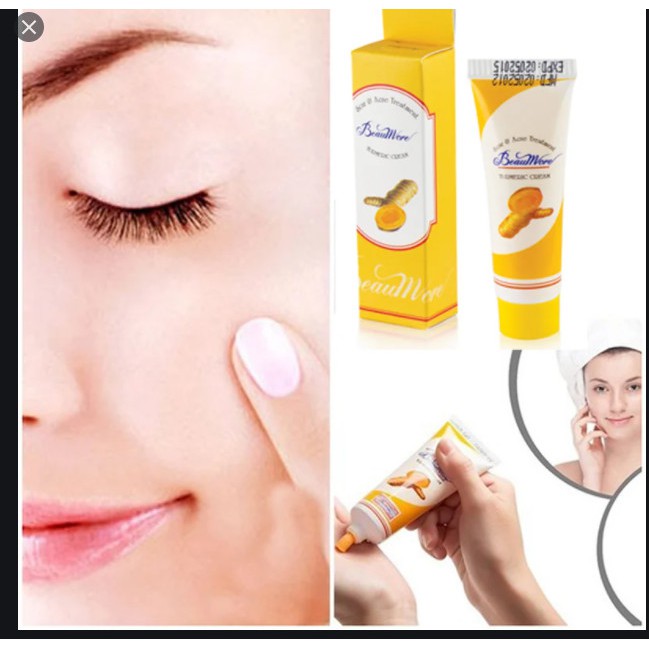 Combo 2 típ Kem Nghệ Chống Mụn và Sẹo Thâm BEAUMORE Turmeric Cream 10