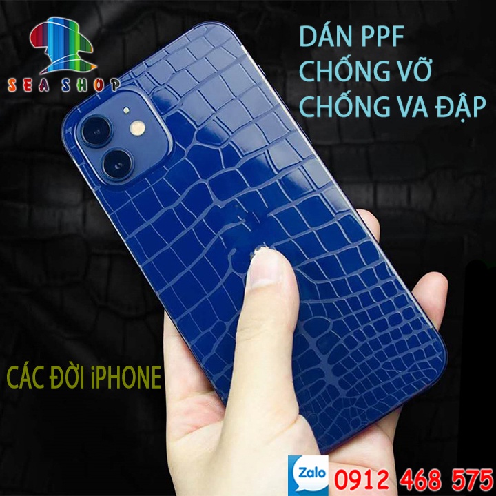 Dán PPF vân cá sấu cho iPhone 6,7,8, Plus. XS Max. XR, 11 Pro Max, 12 Mini - Chống va đập và chống vỡ cho điện thoại